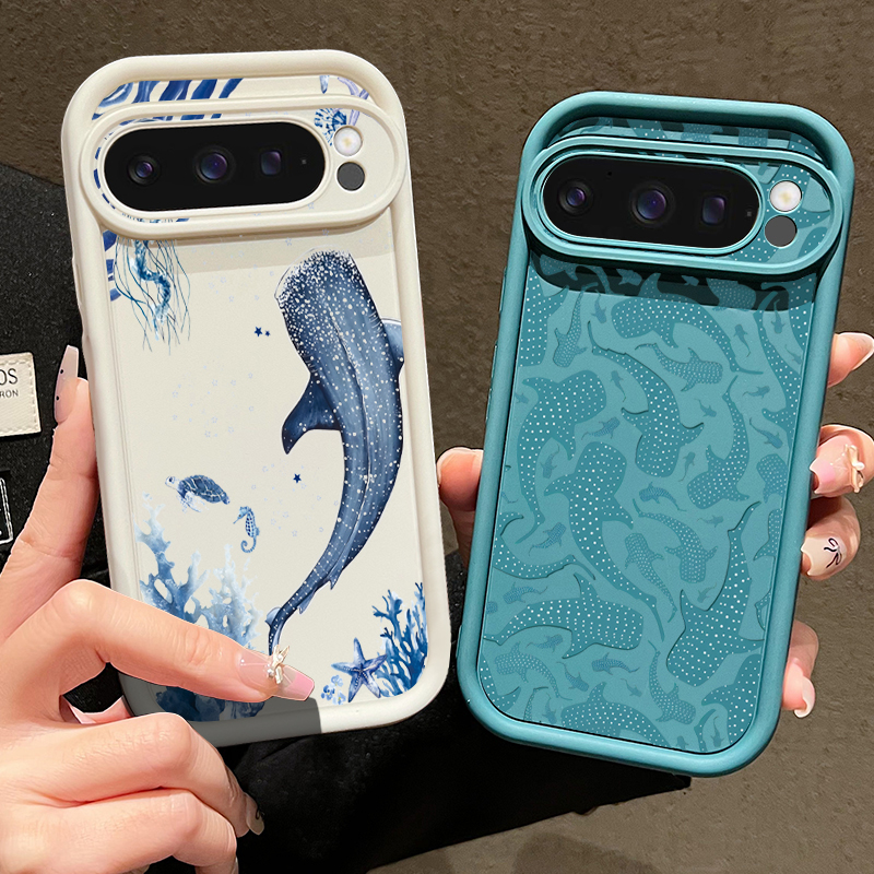 Phone Cases Pixel 9A - Ocean Whale Patterned TPU Phone Case