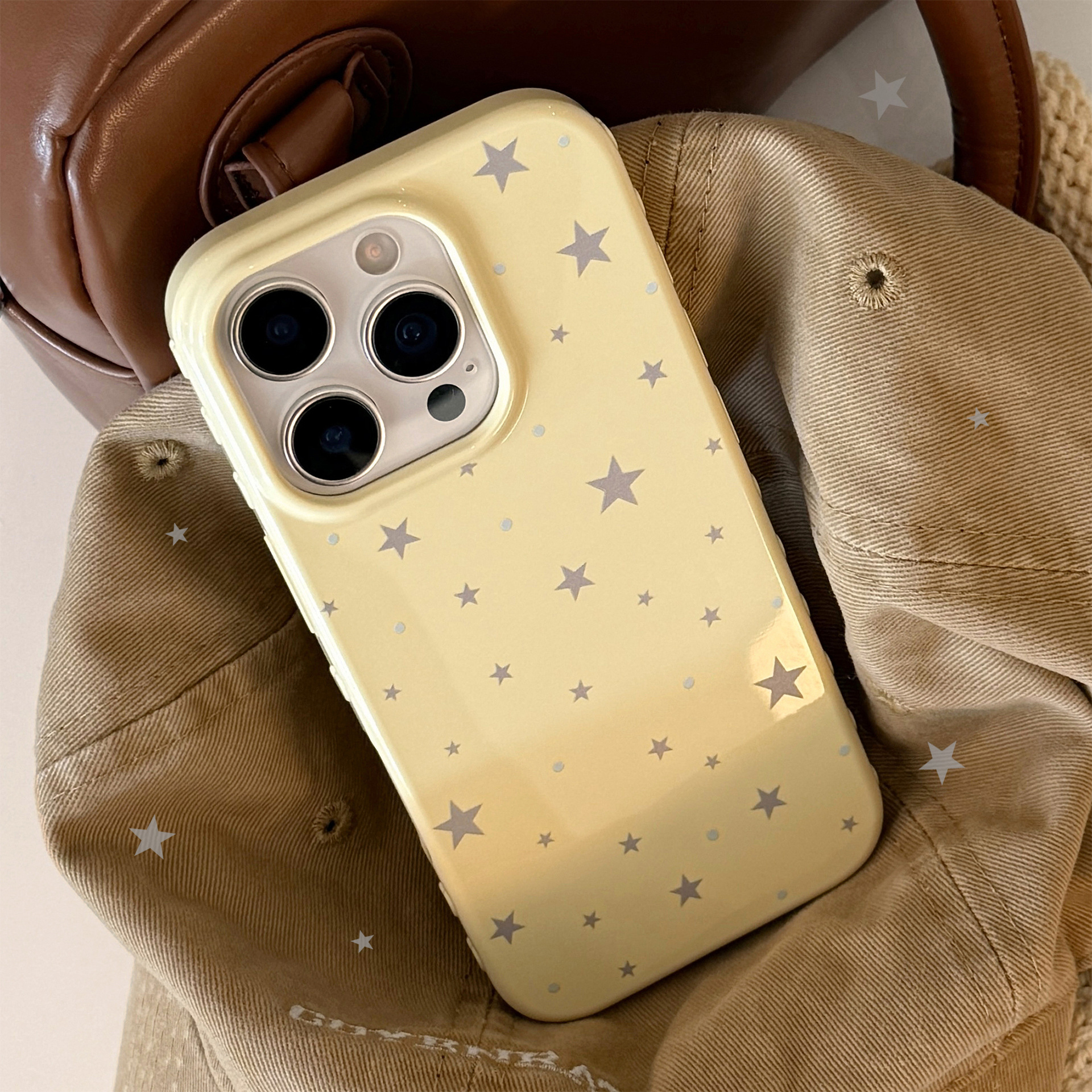 Phone Cases Korean - Korean Style Yellow Full Screen Grey