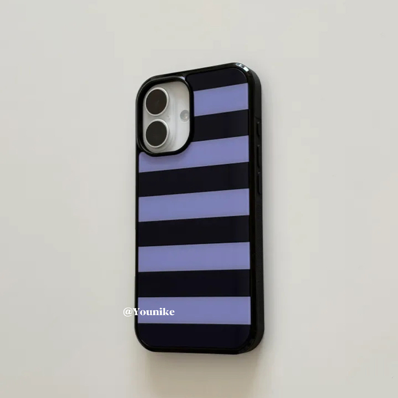 Korean Ins Purple and Black St - Phone Cases Korean ulasan dan harga