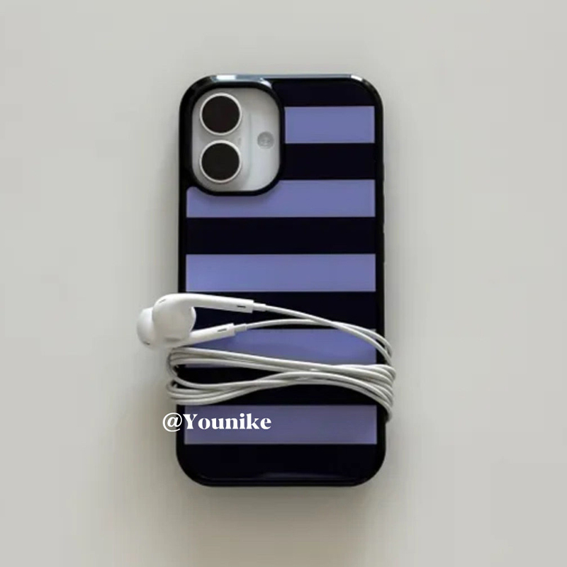 Korean Ins Purple and Black St - Phone Cases Korean ulasan dan harga
