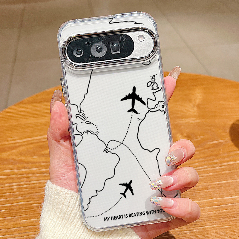 Airplane Line Pattern TPU Phon - Phone Cases Pixel 9A ulasan dan harga