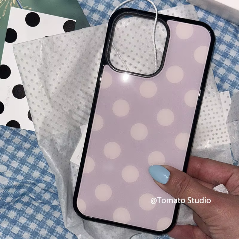 Korean Ins Fashion Purple Polk - Phone Cases Korean ulasan dan harga