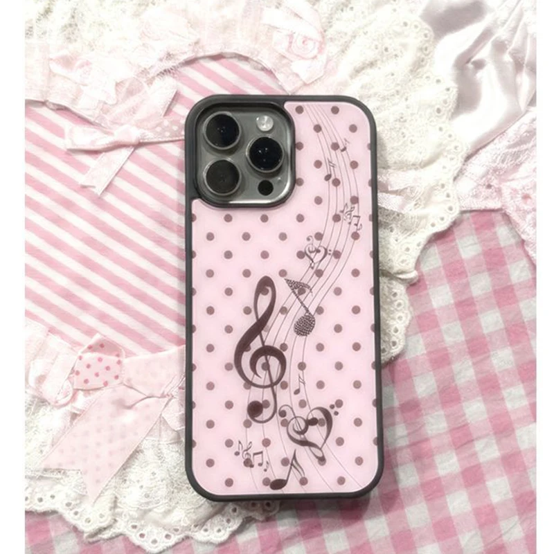 Korean ins Pink Brown Polka Do - Phone Cases Korean ulasan dan harga