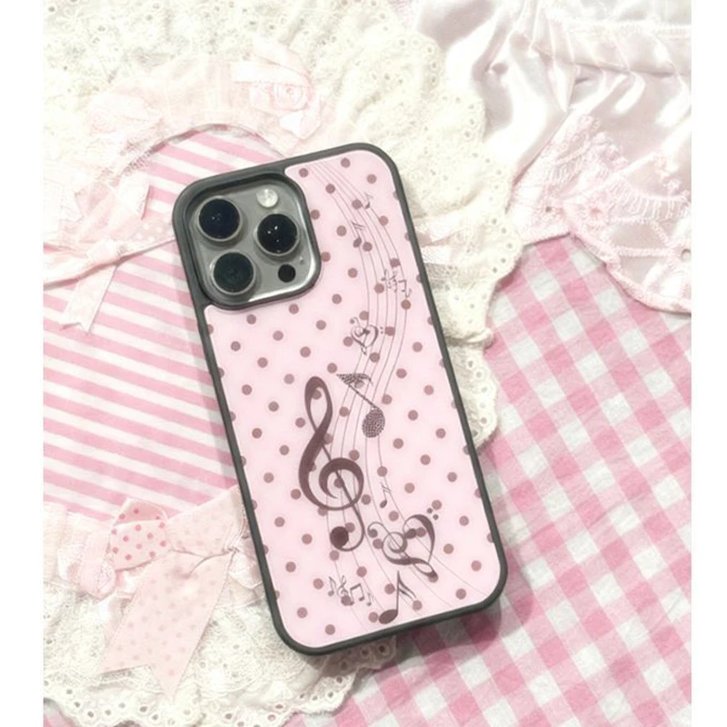 Korean ins Pink Brown Polka Do - Phone Cases Korean ulasan dan harga