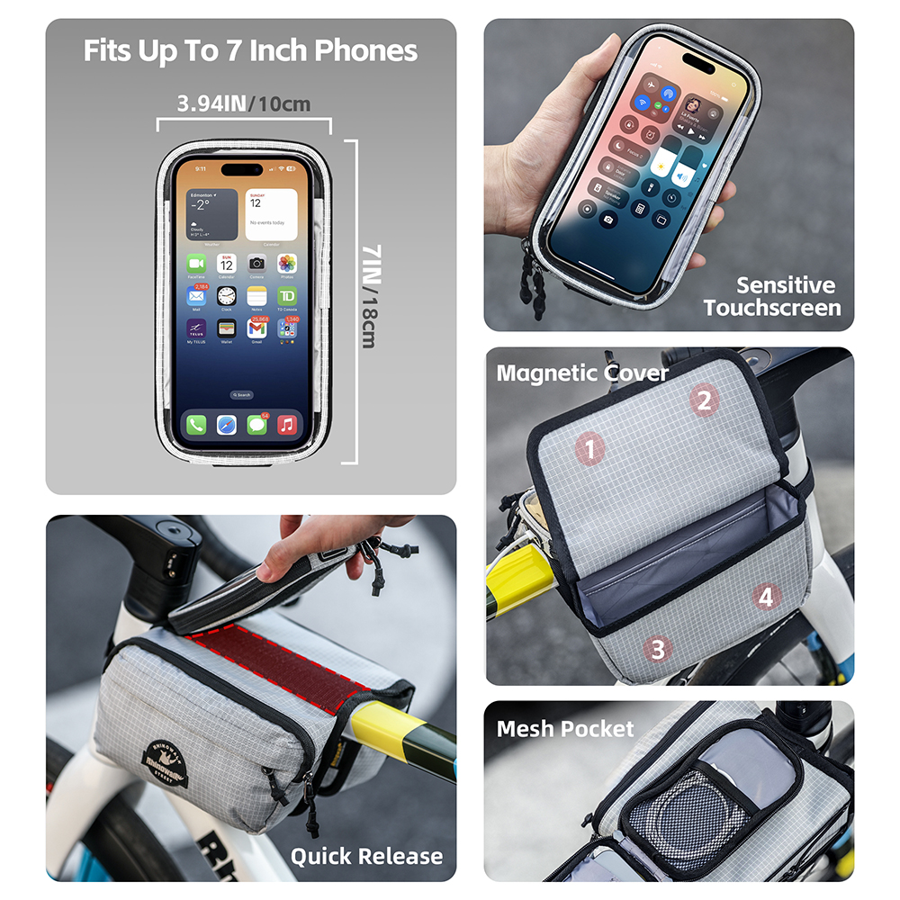 Rhinowalk Bike Top Tube Bag Ra - Phone Cases Youtube ulasan dan harga