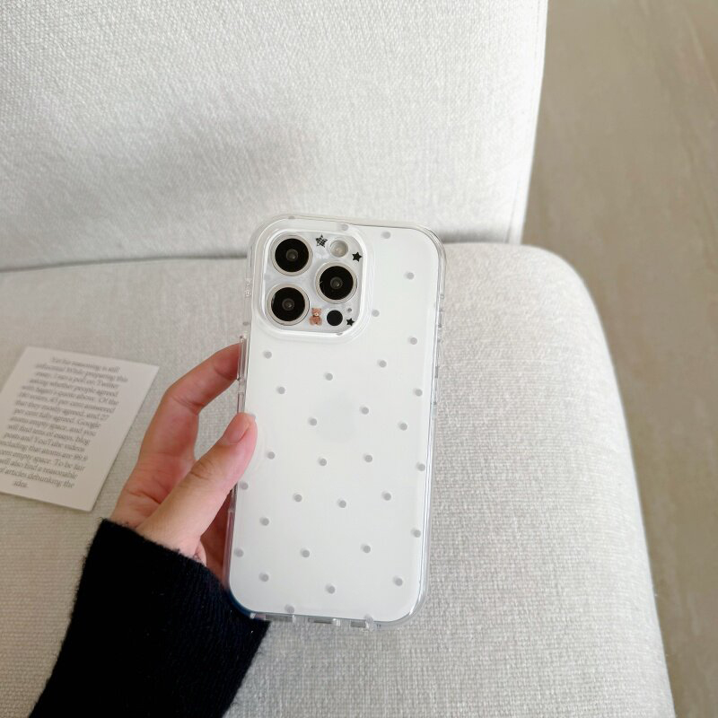 Korean White & Purple Polka Do - Phone Cases Korean ulasan dan harga