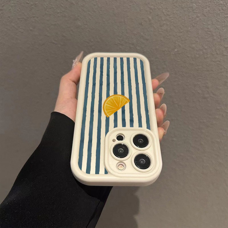 Striped Lemon Slice Pattern Ph - Phone Cases Iphone 16 Pro Max ulasan dan harga