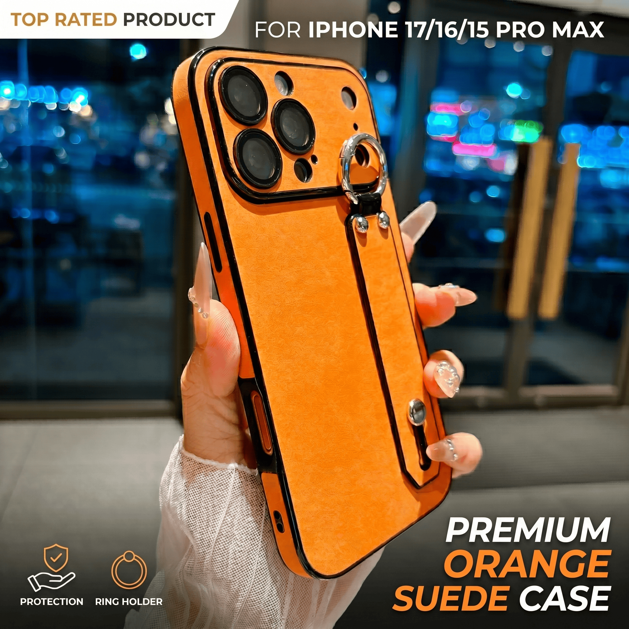 Suede Leather Wrist Strap Hold - Phone Cases Iphone 16 Pro Max ulasan dan harga