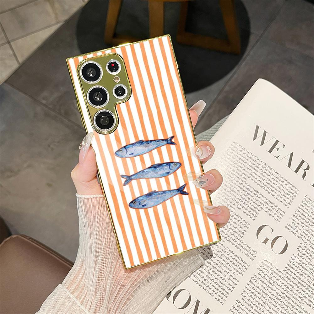Ocean Life Striped Phone Case  - Phone Cases Metal ulasan dan harga