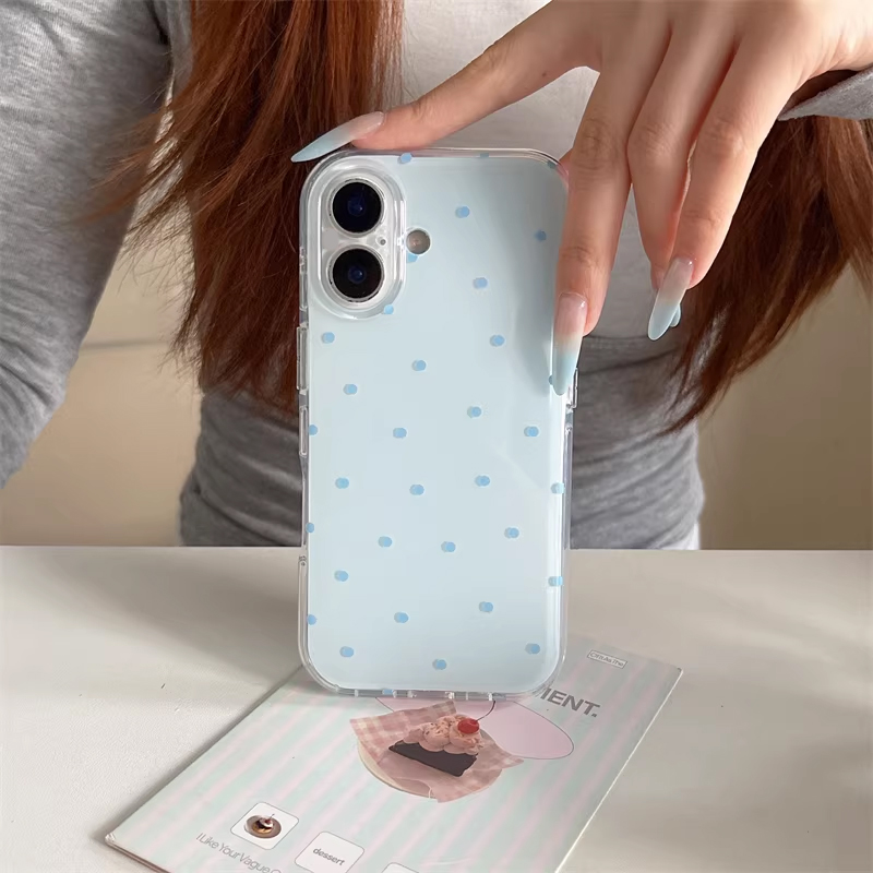 Korean Ins Girl Simple Blue Pi - Phone Cases Korean ulasan dan harga
