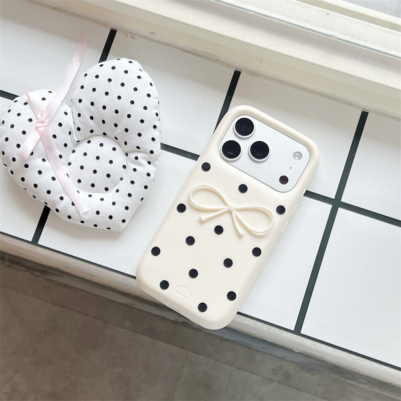 Korean 3D White Bowknot Black  - Phone Cases Korean ulasan dan harga
