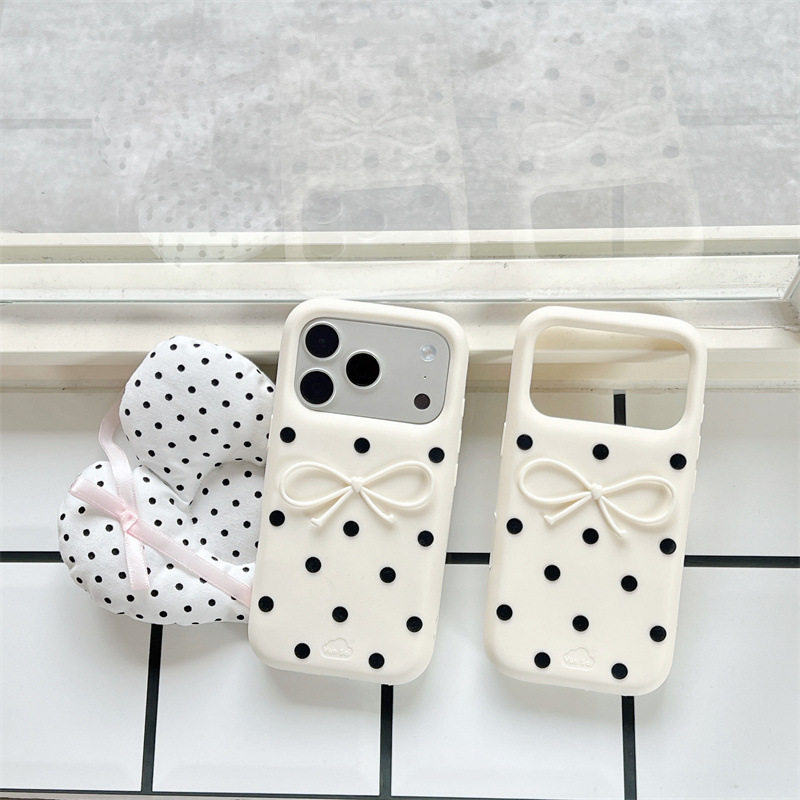 Korean 3D White Bowknot Black  - Phone Cases Korean ulasan dan harga