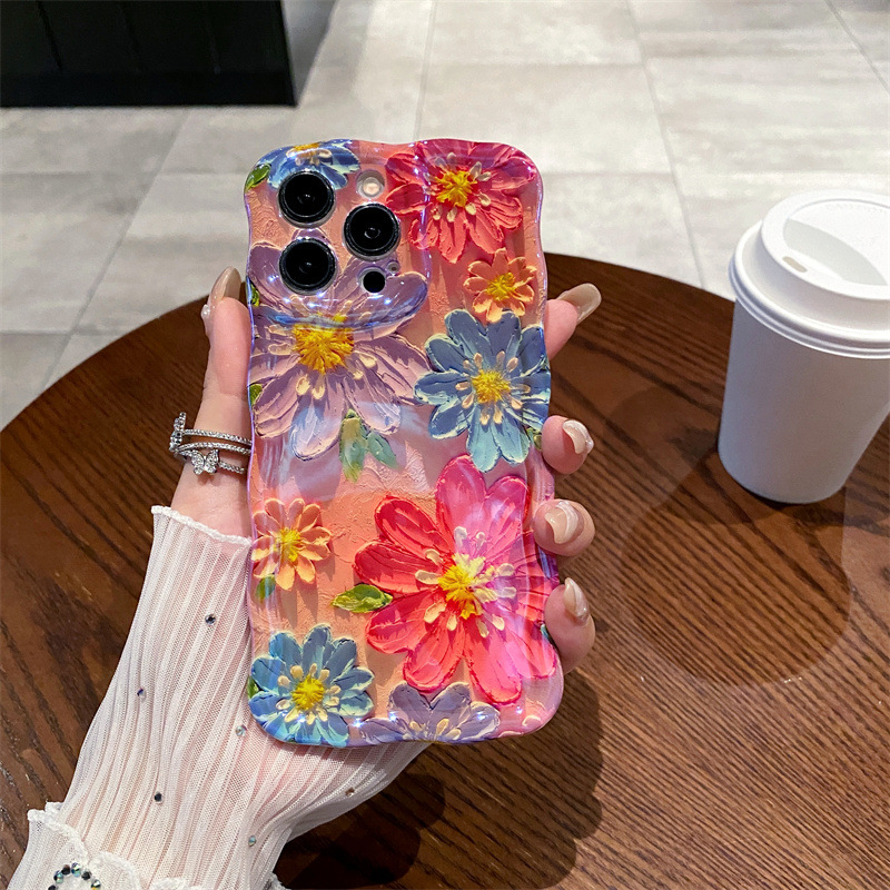 Retro Blue Light Oil Painting  - Phone Cases Iphone 16 Pro Max ulasan dan harga