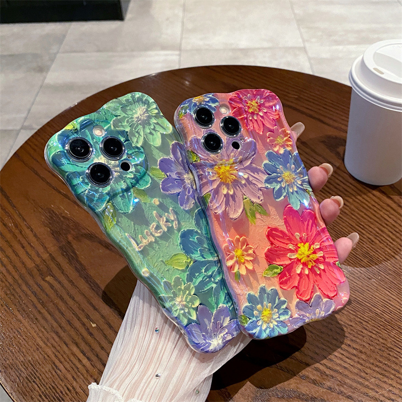 Retro Blue Light Oil Painting  - Phone Cases Iphone 16 Pro Max ulasan dan harga