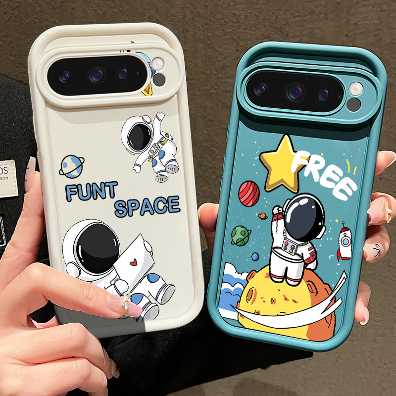 Cartoon Astronaut Print TPU Ph - Phone Cases Pixel 9A ulasan dan harga