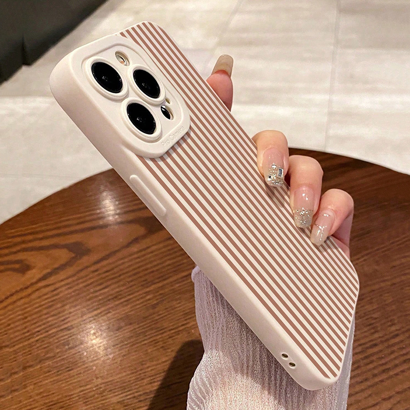 Pink Striped Painted Anti-Drop - Phone Cases Iphone 16 Pro Max ulasan dan harga