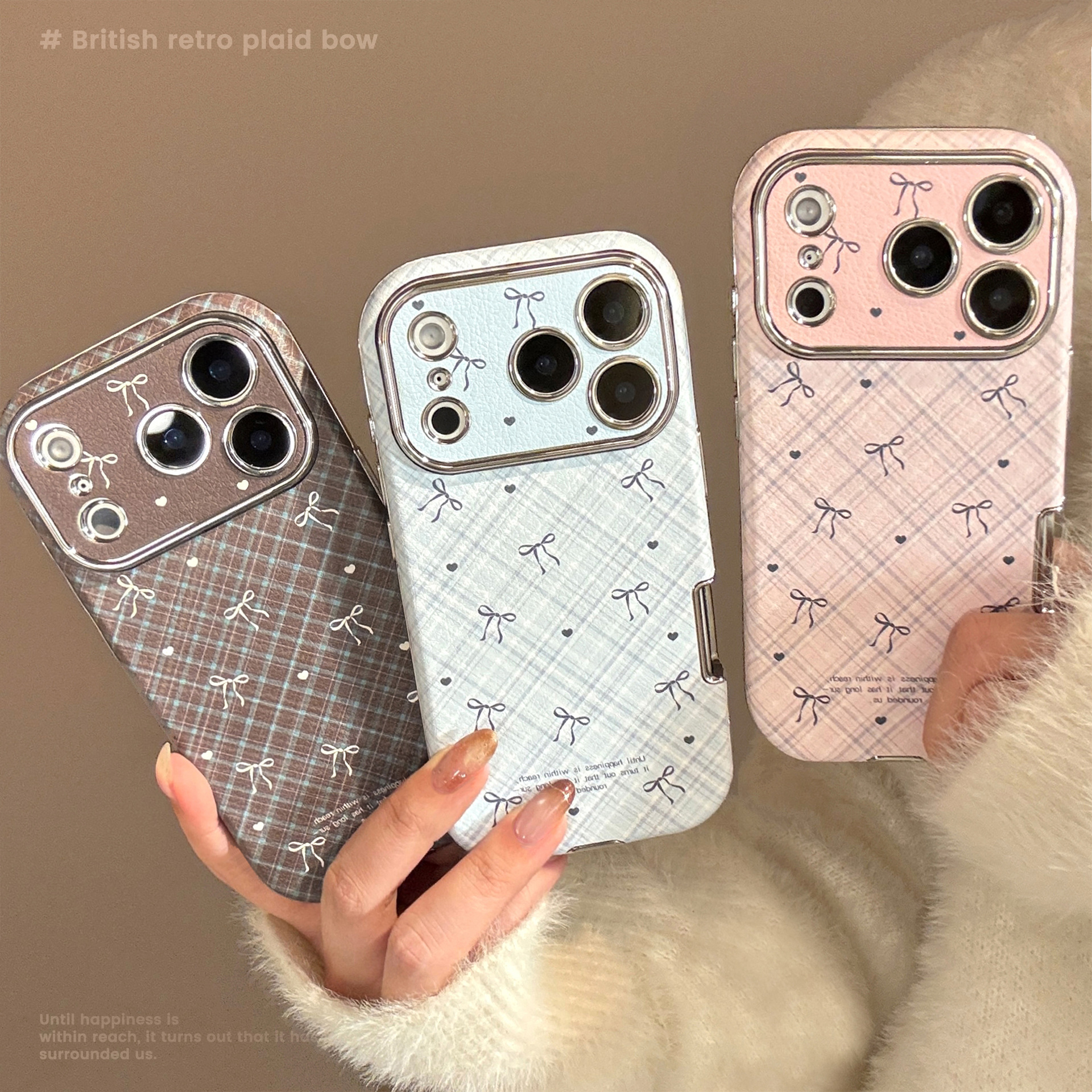 Korean Retro Plaid Grid Patter - Phone Cases Korean ulasan dan harga