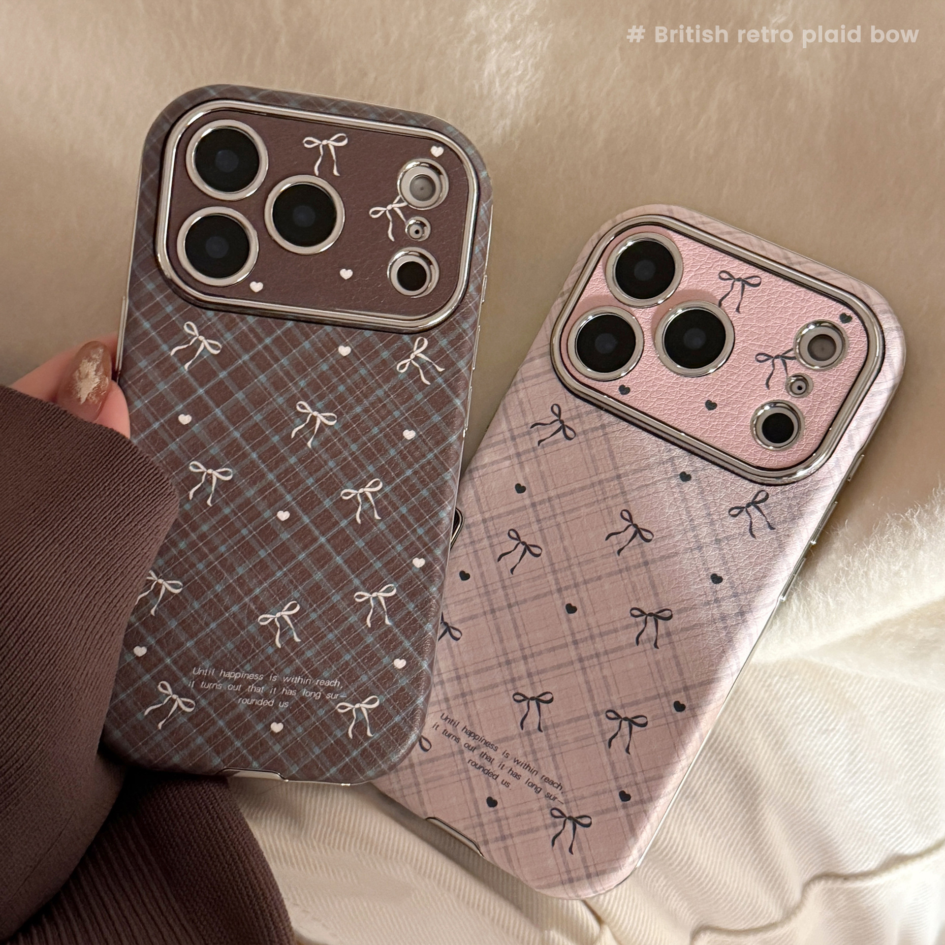 Korean Retro Plaid Grid Patter - Phone Cases Korean ulasan dan harga
