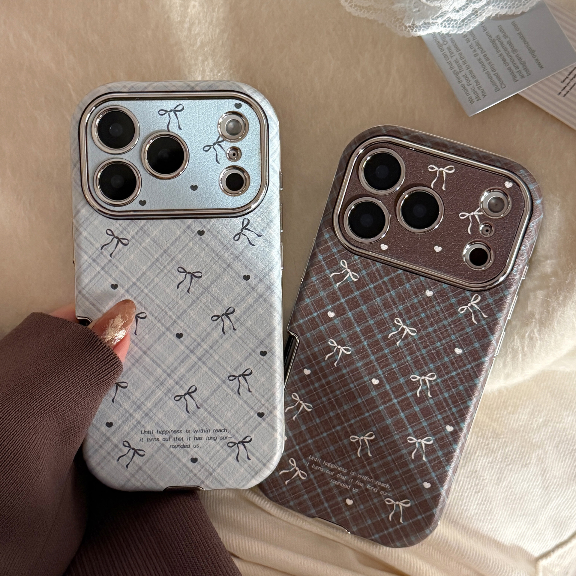 Korean Retro Plaid Grid Patter - Phone Cases Korean ulasan dan harga